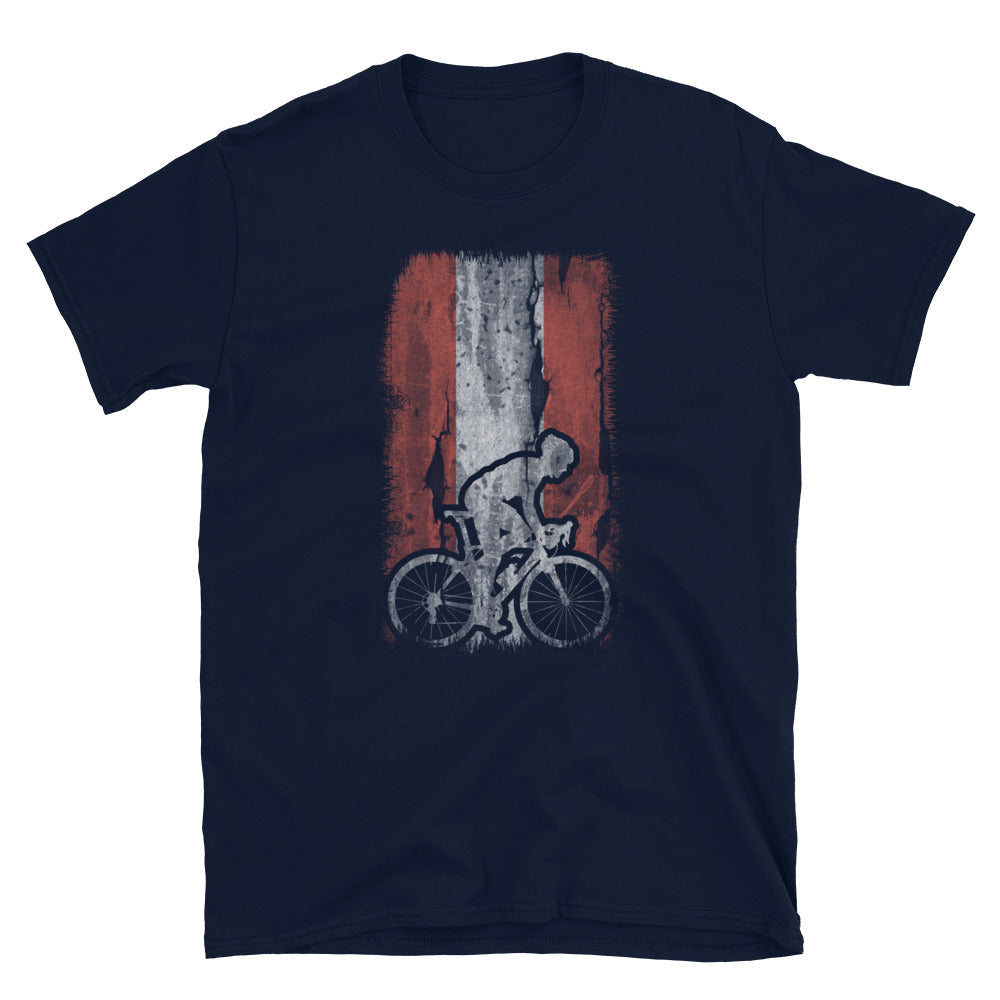 Österreich-Flagge 1 Und Radfahren - T-Shirt (Unisex) fahrrad Navy