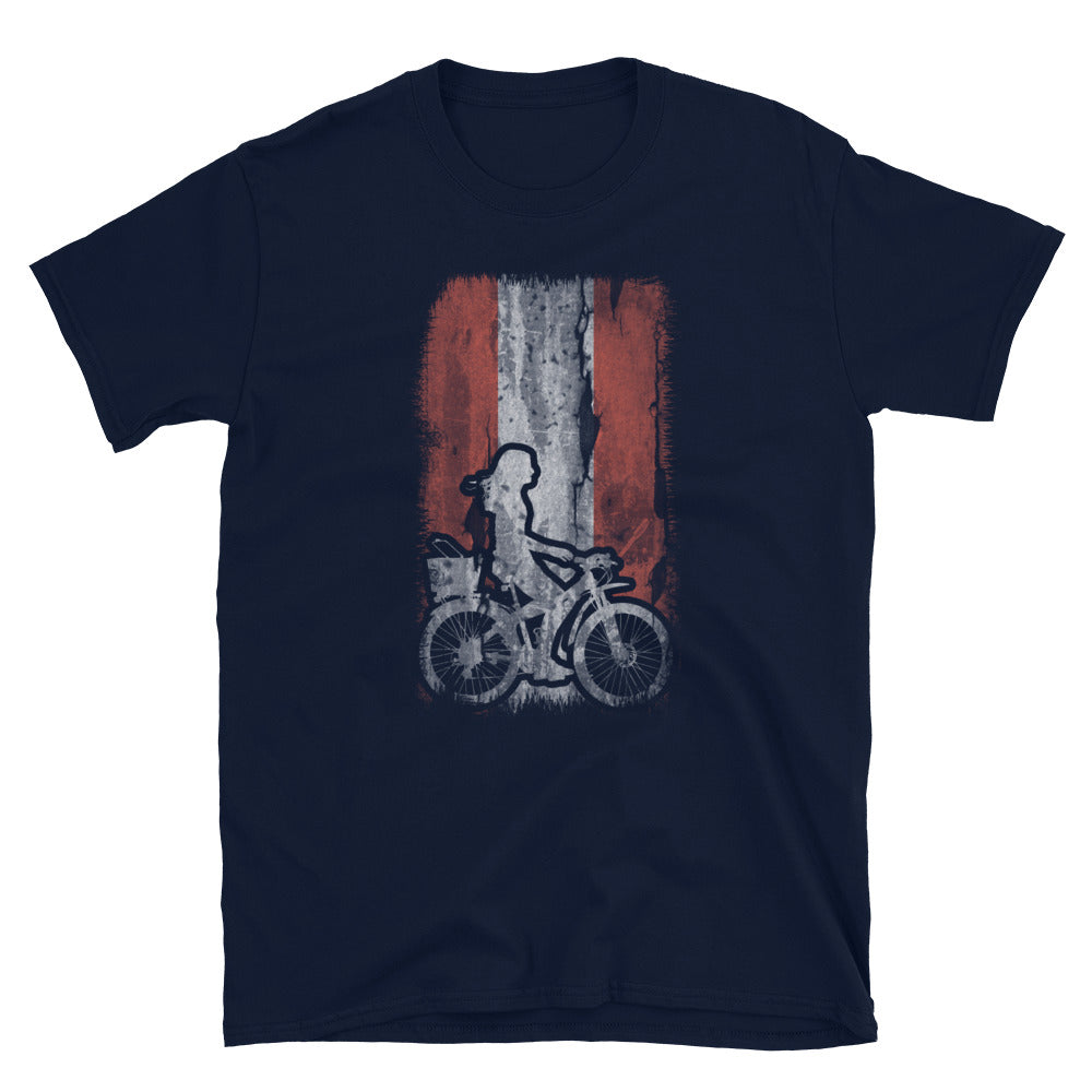 Österreich-Flagge 2 Und Radfahren - T-Shirt (Unisex) fahrrad Navy