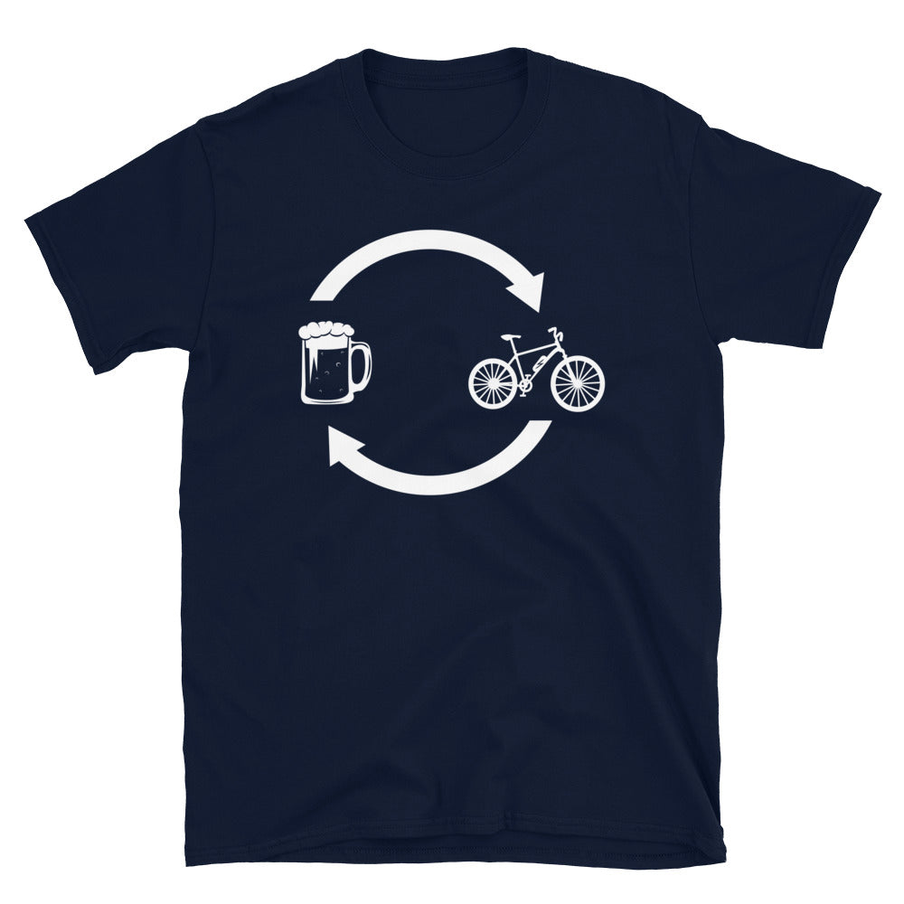 Bier, Pfeile Laden Und E-Bike - T-Shirt (Unisex) e-bike Navy
