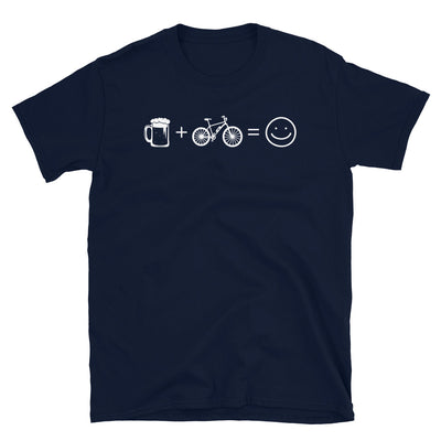 Bier, Lächeln Und E-Bike - T-Shirt (Unisex) e-bike Navy