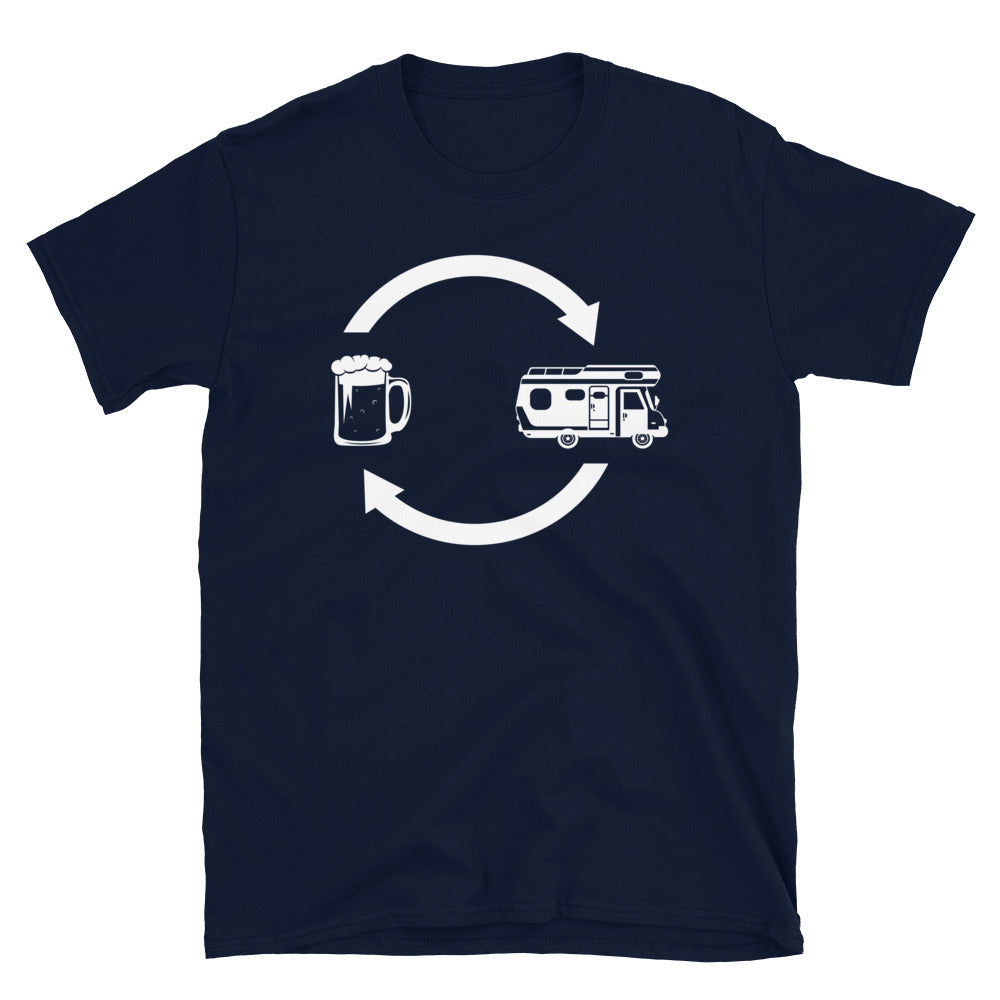 Bier, Laden Und Camping - T-Shirt (Unisex) camping Navy
