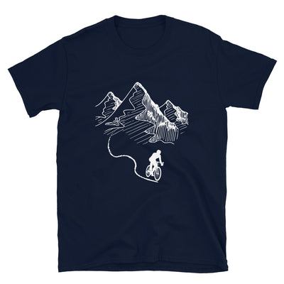 Bergbiker - (M) - T-Shirt (Unisex) Navy