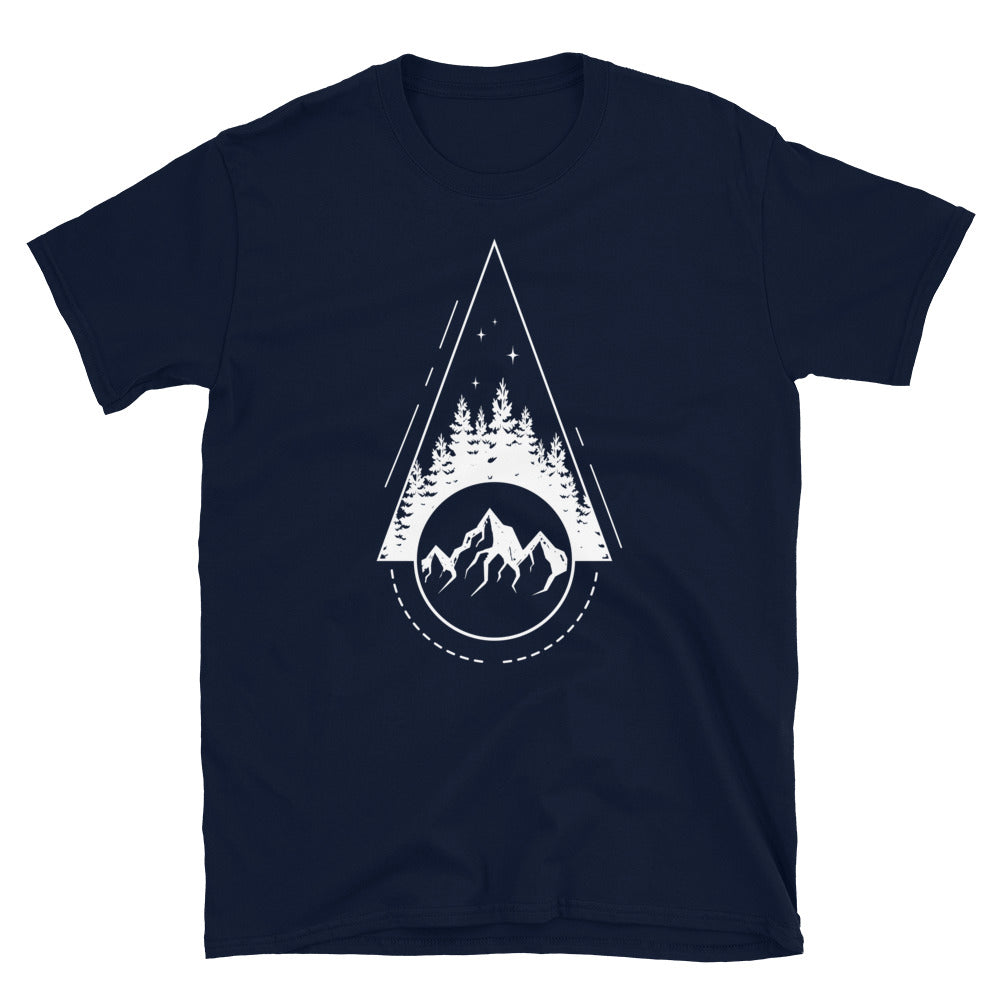 Berglandschaft - Geometrisch - T-Shirt (Unisex) berge Navy