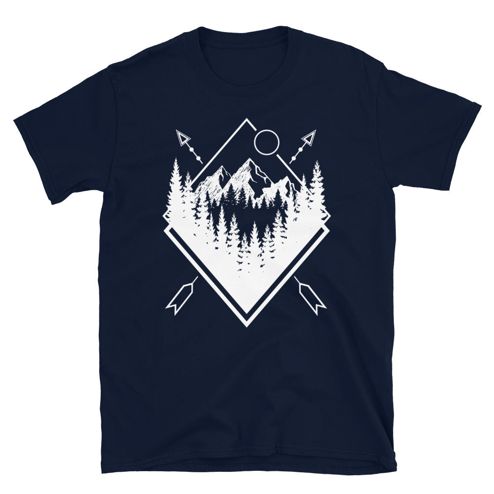 Berglandschaft Geometrisch - T-Shirt (Unisex) berge Navy