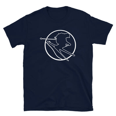 Kreis - Skifahren - T-Shirt (Unisex) klettern ski Navy