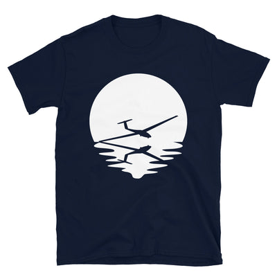 Kreis Und Spiegelung - Segelflugzeug - T-Shirt (Unisex) berge Navy