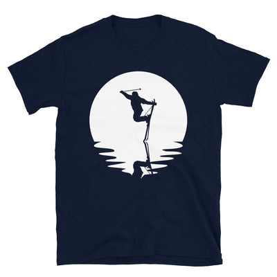 Kreis Und Reflexion - Skifahren - T-Shirt (Unisex) klettern ski Navy