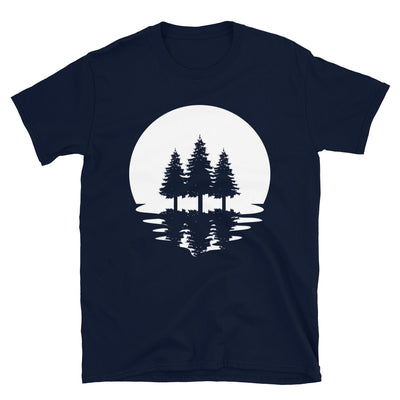Kreis Und Spiegelung – Bäume - T-Shirt (Unisex) camping Navy
