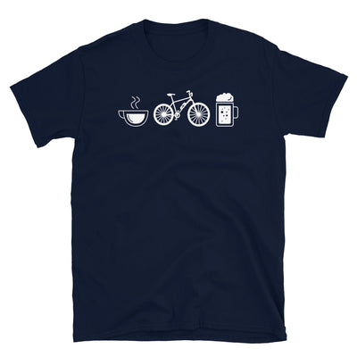 Kaffee, Bier Und E-Bike - T-Shirt (Unisex) e-bike Navy