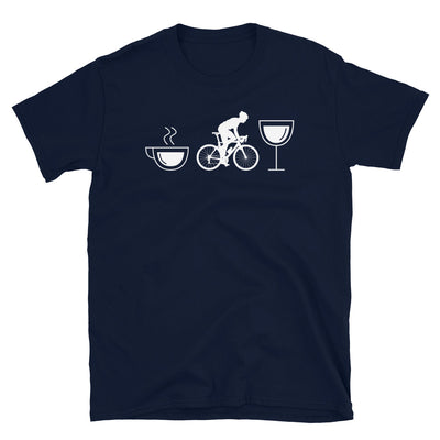 Kaffee, Wein Und Radfahren - T-Shirt (Unisex) fahrrad Navy