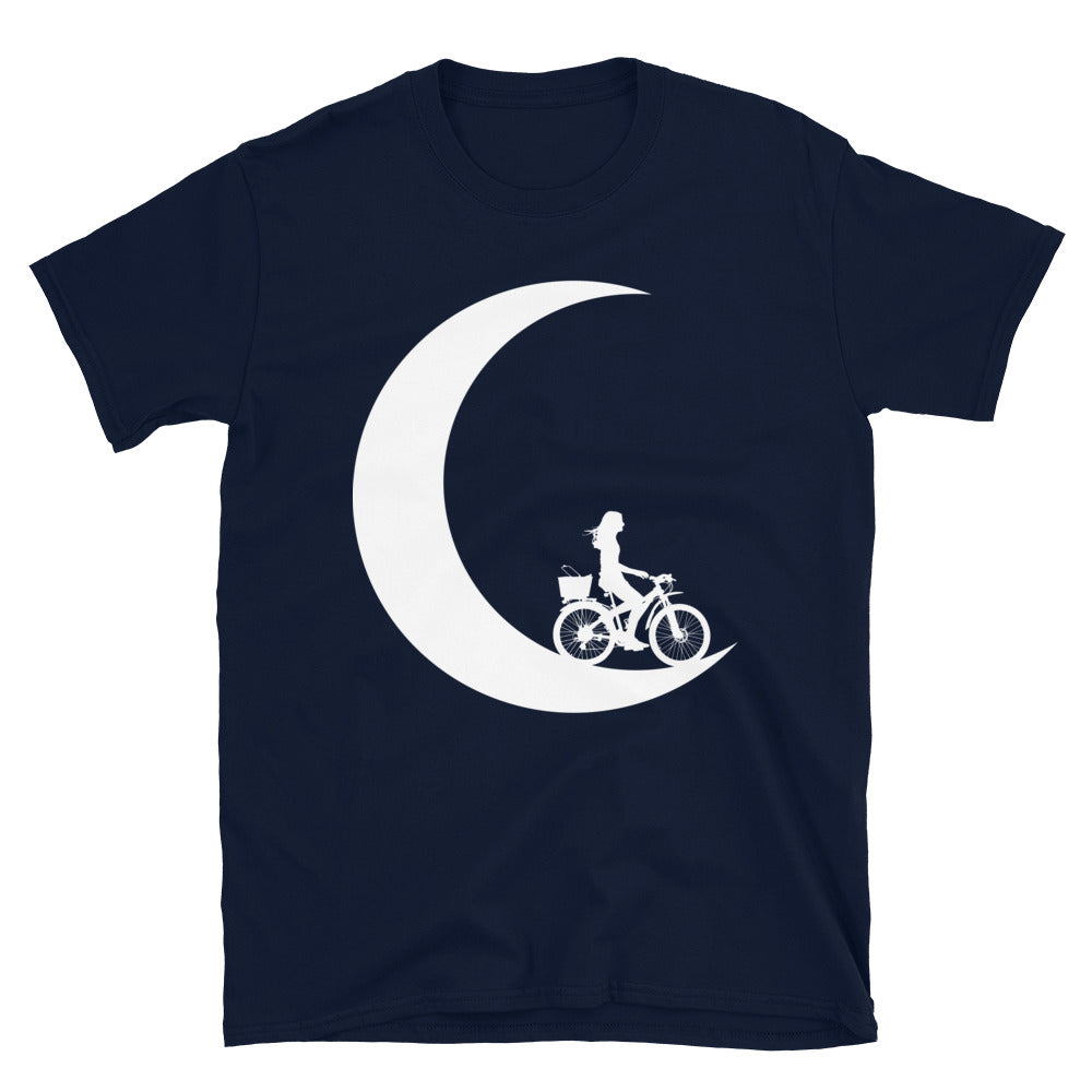 Halbmond - Weibliches Radfahren - T-Shirt (Unisex) fahrrad Navy