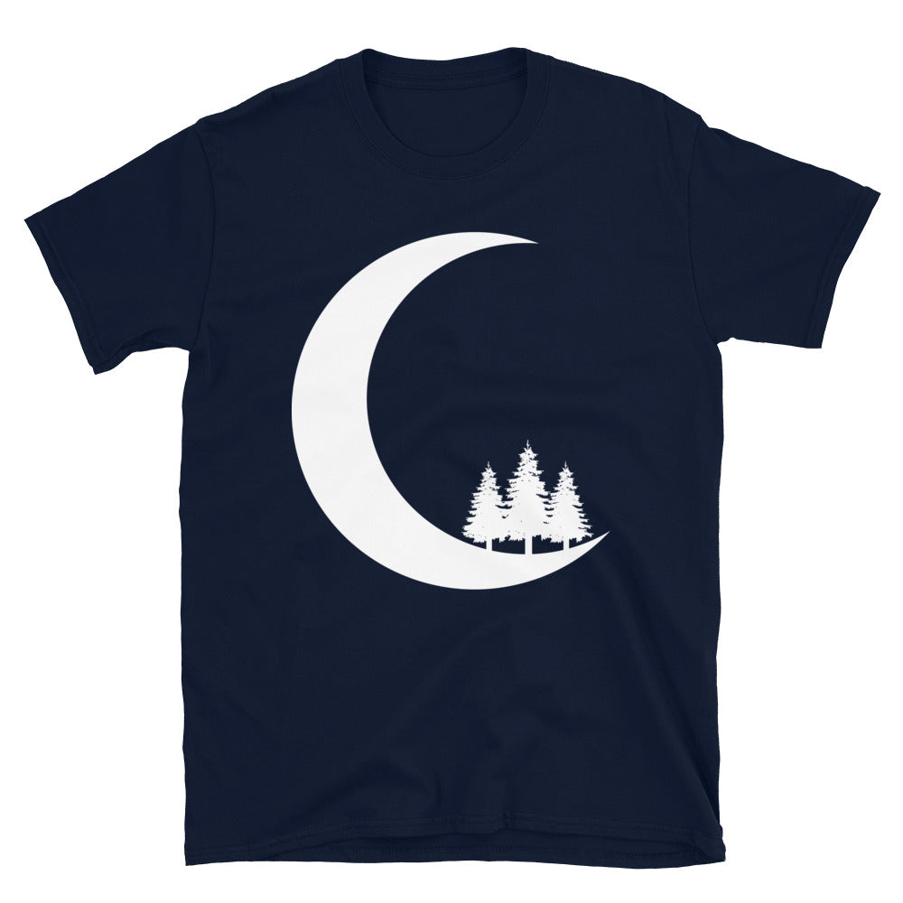Halbmond - Bäume - T-Shirt (Unisex) camping Navy