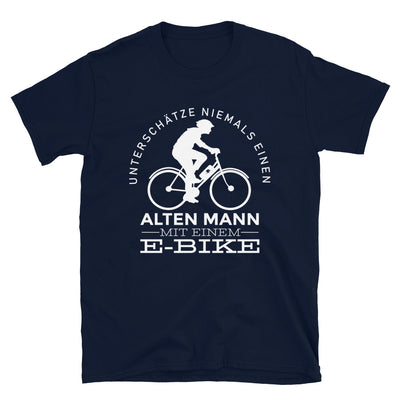 Alter Mann Mit Einem E-Bike - T-Shirt (Unisex) e-bike Navy