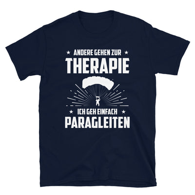 Andere Gehen Zur Therapie Ich Gen Einfach Paragleiten - T-Shirt (Unisex) berge Navy