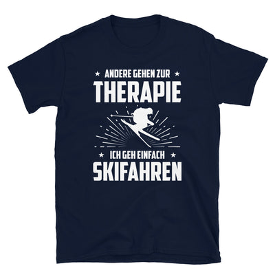 Andere Gehen Zur Therapie Ich Gen Einfach Skifahren - T-Shirt (Unisex) klettern ski Navy