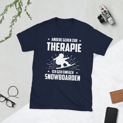Andere Gehen Zur Therapie Ich Gen Einfach Snowboarden - T-Shirt (Unisex) snowboarden Navy