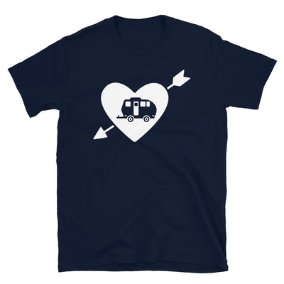 Herz, Pfeil Und Camping 2 - T-Shirt (Unisex) camping Navy
