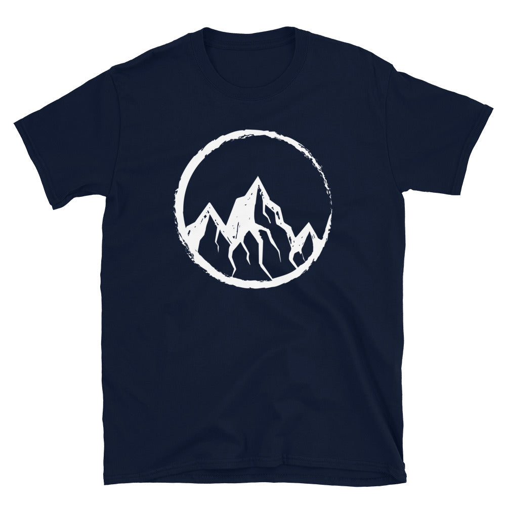 Kreis Und Mountain - T-Shirt (Unisex) berge Navy