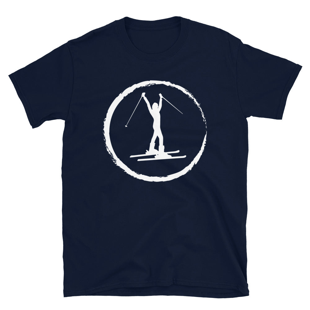 Kreis Und Skifahren - T-Shirt (Unisex) klettern ski Navy