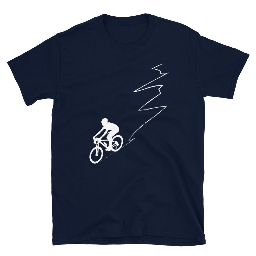 Kurvenlinie – Radfahren - T-Shirt (Unisex) fahrrad Navy