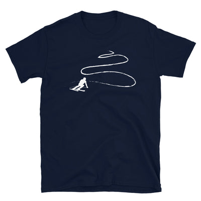 Kurvenlinie – Skifahren - T-Shirt (Unisex) klettern ski Navy