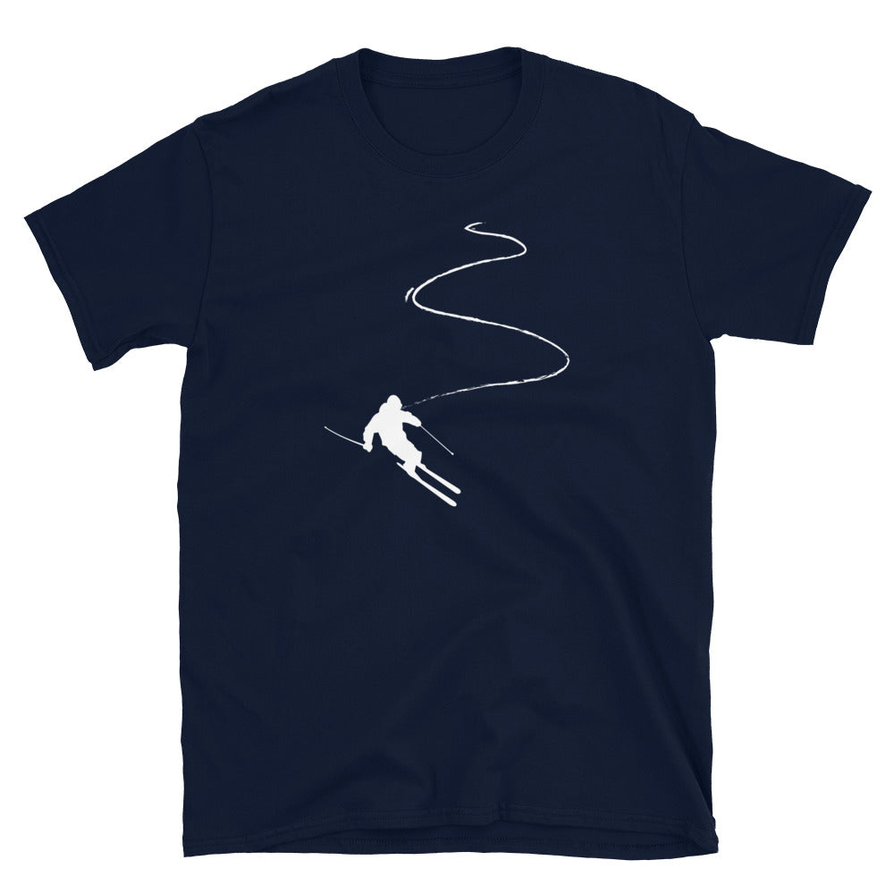 Kurvenlinie – Skifahren – (13) - T-Shirt (Unisex) klettern ski Navy