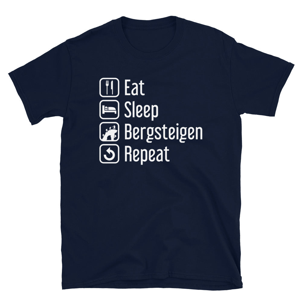 Eat Sleep Bergsteigen Repeat - T-Shirt (Unisex) klettern Navy