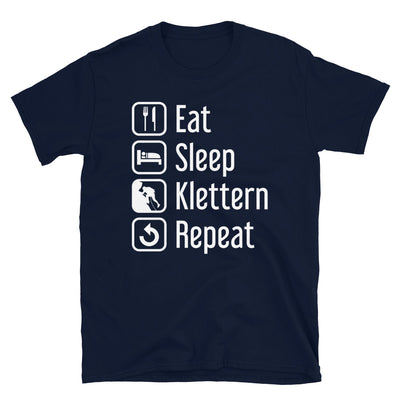 Eat Sleep Klettern Repeat - T-Shirt (Unisex) klettern Navy