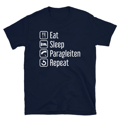 Eat Sleep Paragleiten Repeat - T-Shirt (Unisex) berge Navy