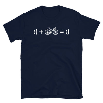 Lächelndes Gesicht - Radfahren - T-Shirt (Unisex) fahrrad Navy