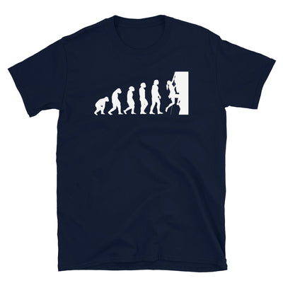 Evolution Und Klettern - T-Shirt (Unisex) klettern Navy