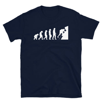 Evolution Und Klettern - T-Shirt (Unisex) klettern Navy
