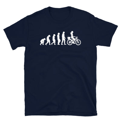 Evolution Und Radfahren - T-Shirt (Unisex) fahrrad Navy