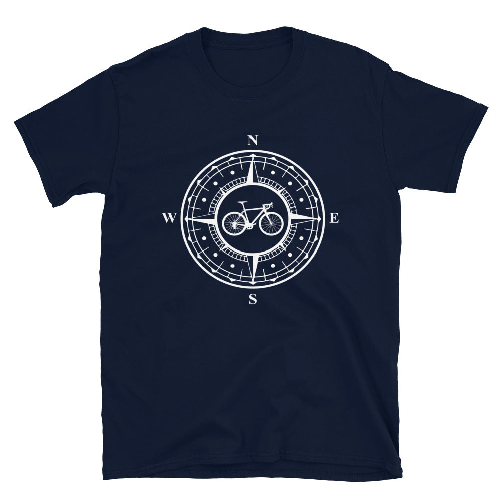 Fahrrad Im Kompass - T-Shirt (Unisex) fahrrad Navy