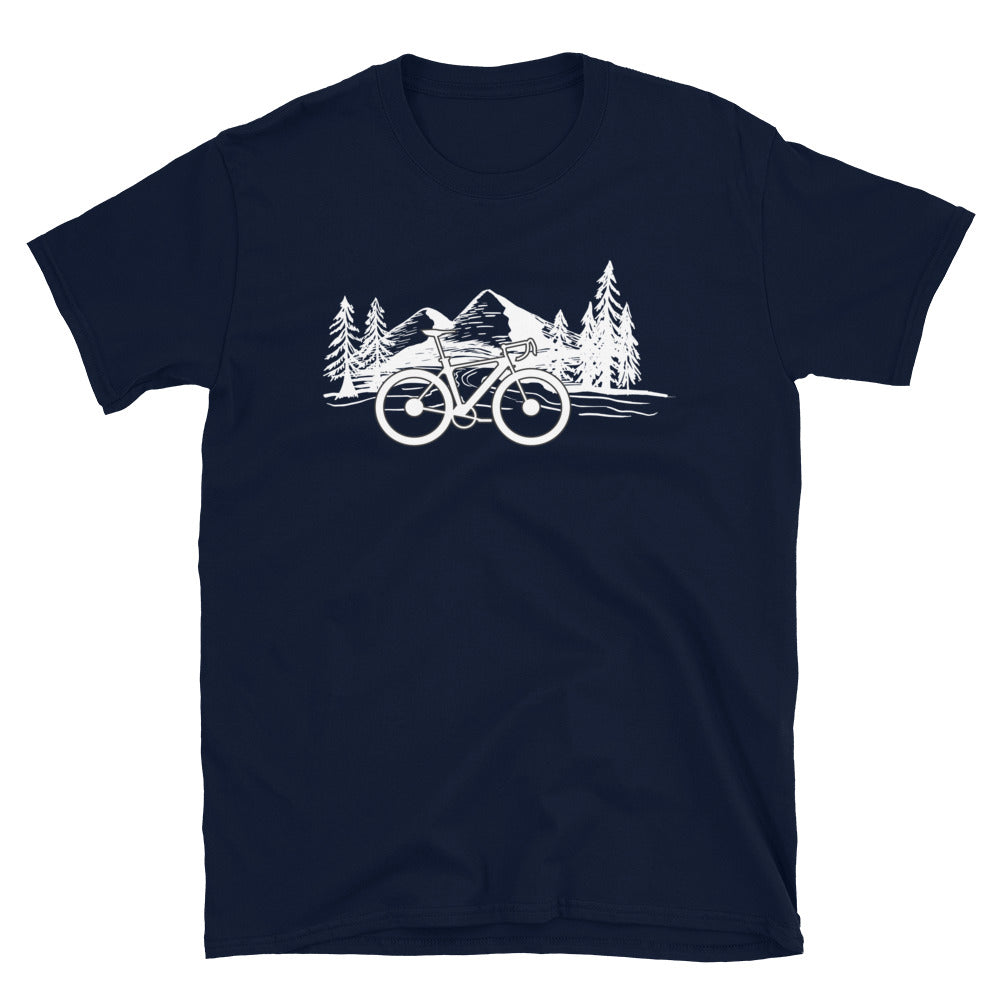 Fahrrad Und Berge - T-Shirt (Unisex) fahrrad Navy