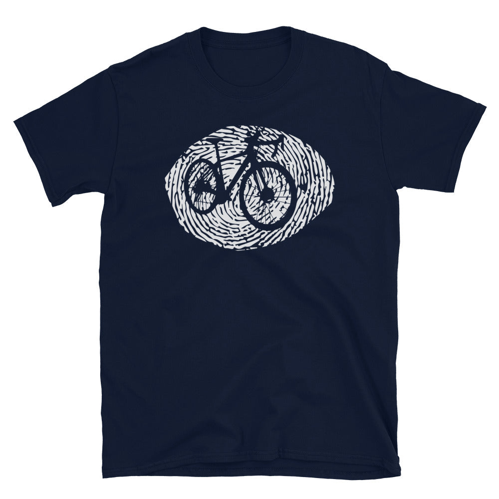 Fingerabdruck - Radfahren - T-Shirt (Unisex) fahrrad Navy