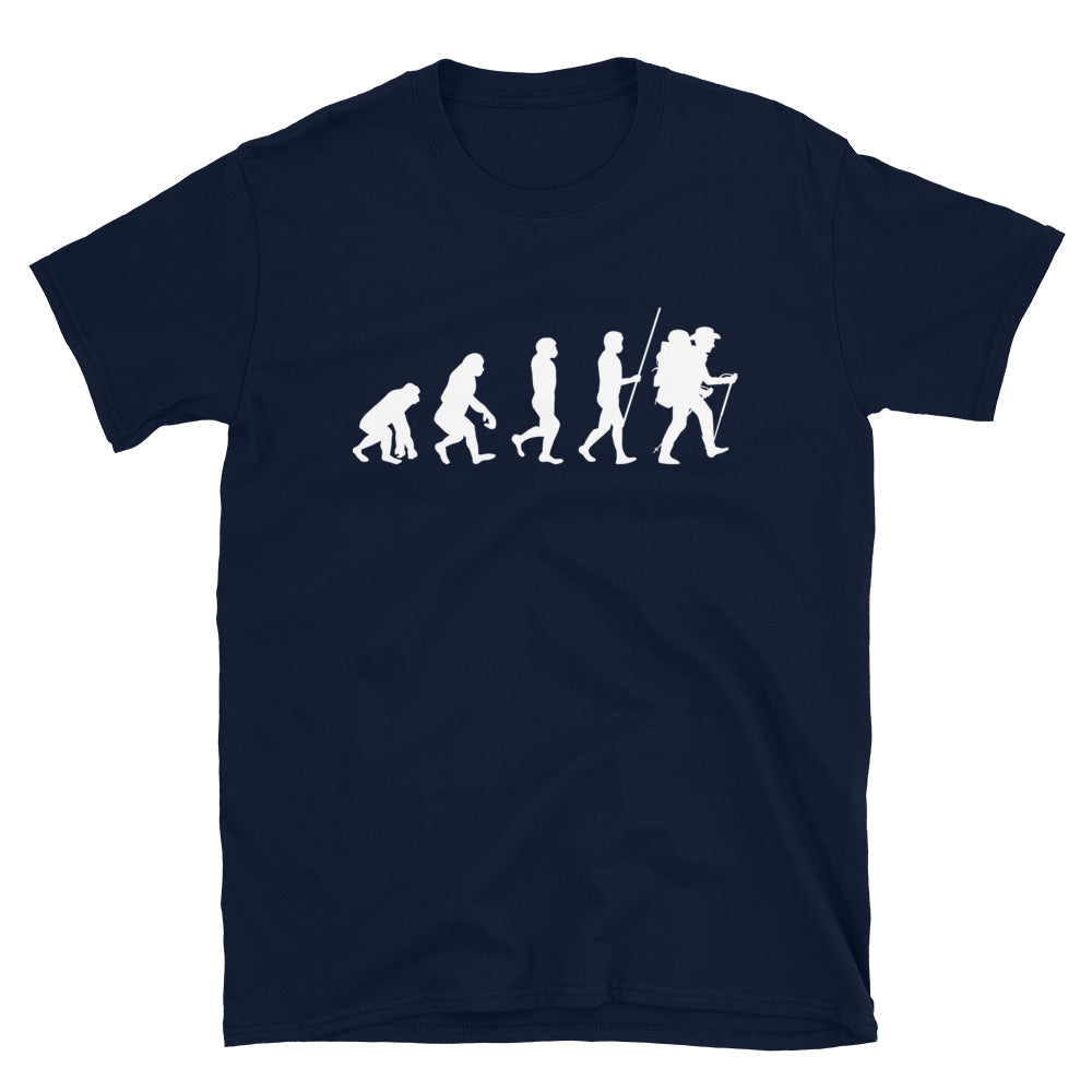 Evolution Wandermensch - T-Shirt (Unisex) wandern Navy
