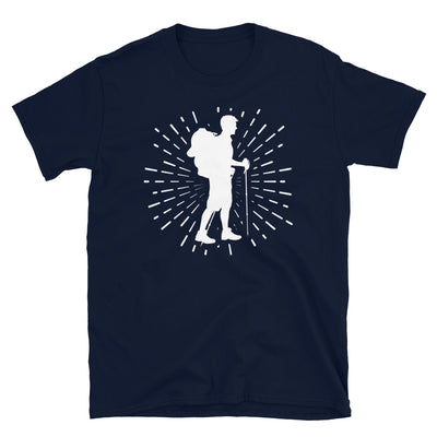 Feuerwerk Und Wandern - T-Shirt (Unisex) wandern Navy