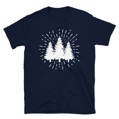 Feuerwerk Und Baum - T-Shirt (Unisex) camping Navy