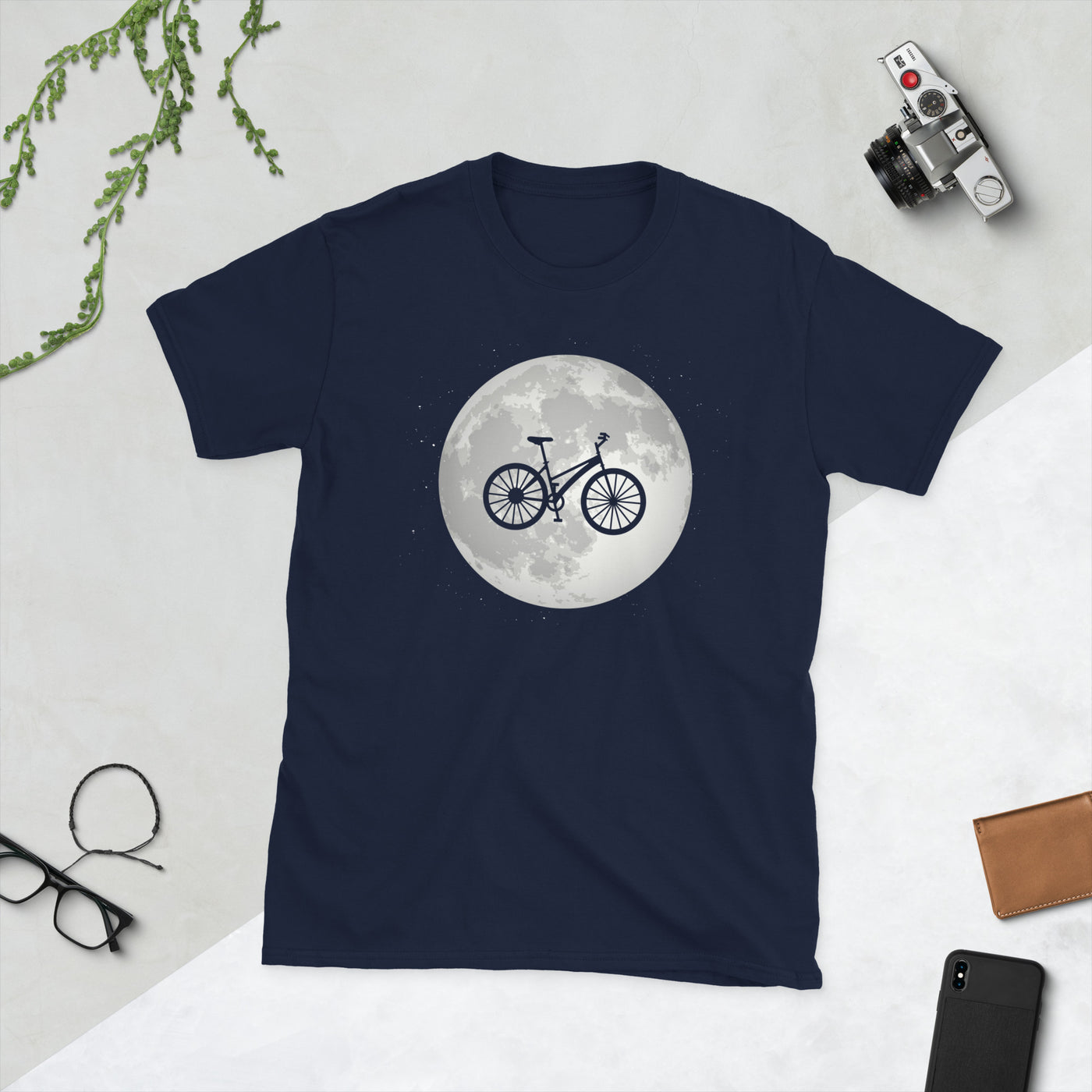 Vollmond - Radfahren - T-Shirt (Unisex) fahrrad Navy