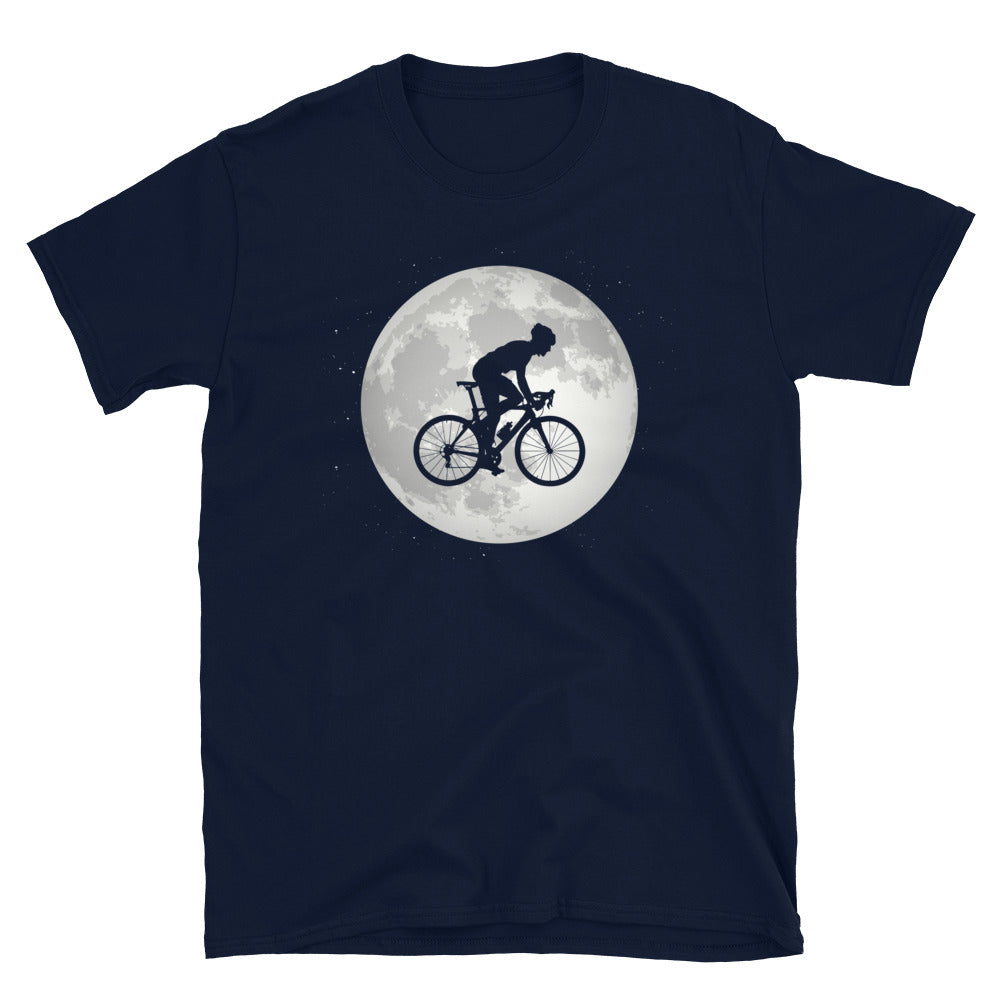 Vollmond - Mann Radfahrend - T-Shirt (Unisex) fahrrad Navy