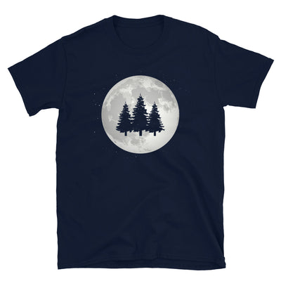 Vollmond - Bäume - T-Shirt (Unisex) camping Navy