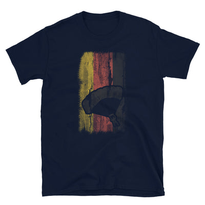 Deutsche Flagge Und Gleitschirmfliegen - T-Shirt (Unisex) berge Navy