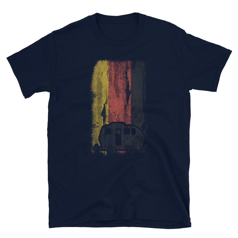 Deutsche Flagge 2 Und Camping - T-Shirt (Unisex) camping Navy