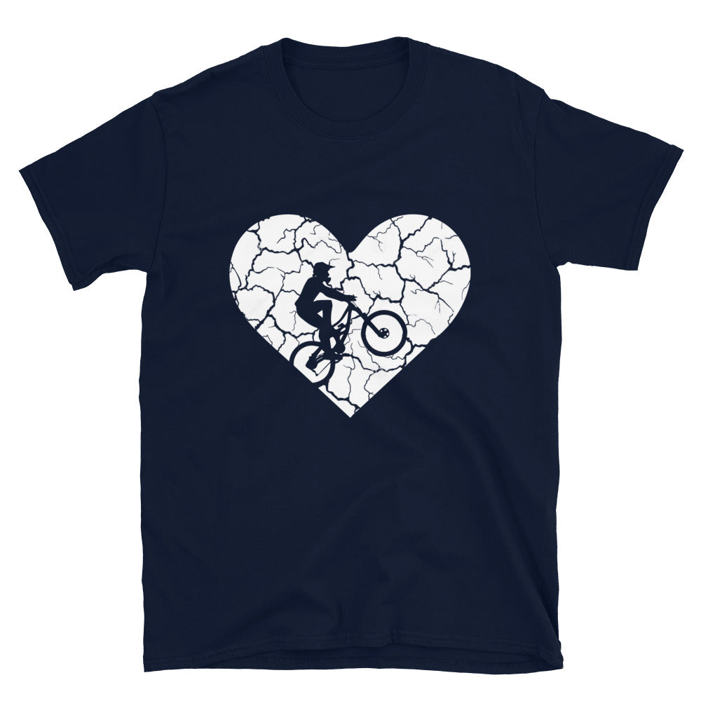 Grunge Herz - Mountainbike - (M) - T-Shirt (Unisex) Navy