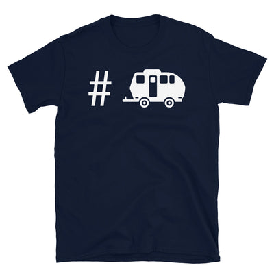 Hashtag - Campingwagen - T-Shirt (Unisex) camping Navy