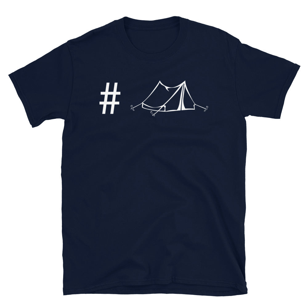 Hashtag - Campingzelt - T-Shirt (Unisex) camping Navy