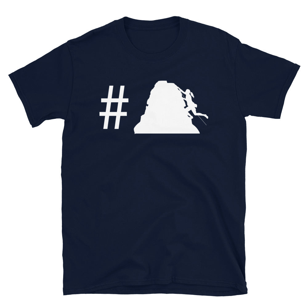 Hashtag - Klettern Für Frauen - T-Shirt (Unisex) klettern Navy
