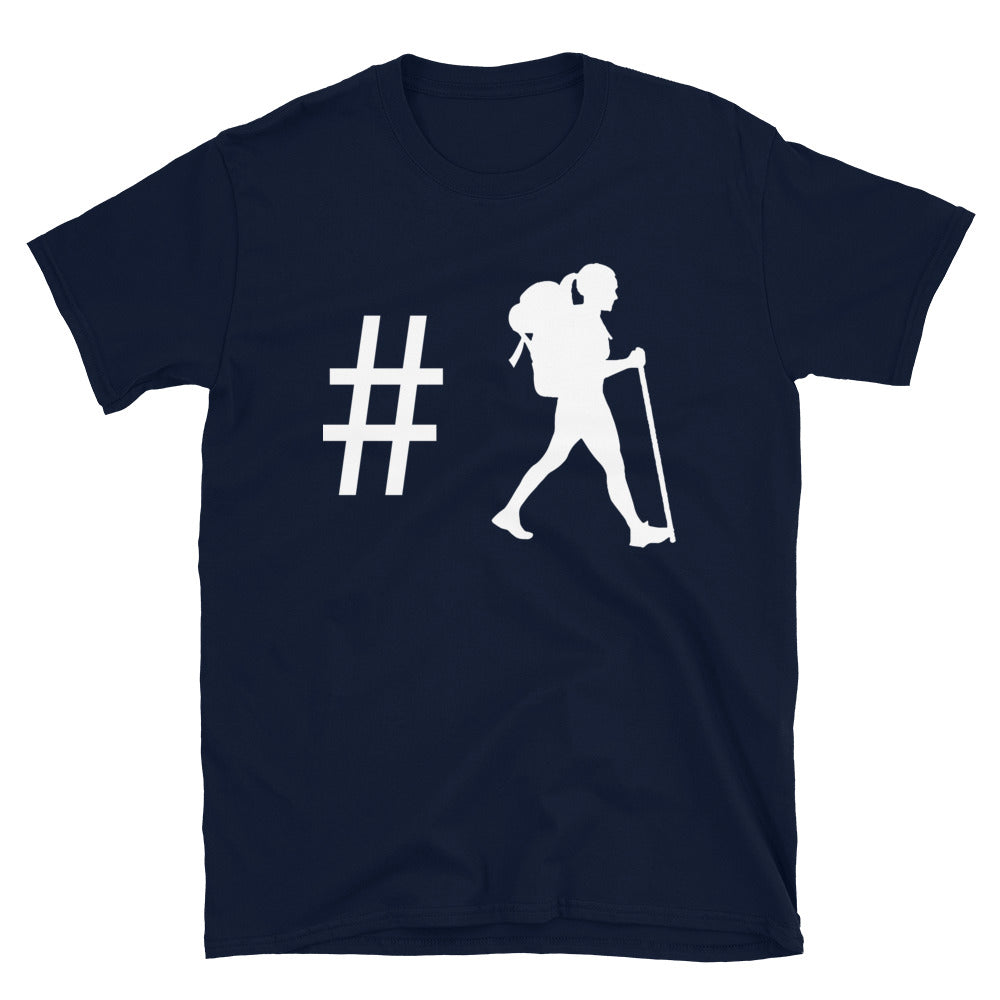 Hashtag - Wandern Für Frauen - T-Shirt (Unisex) wandern Navy