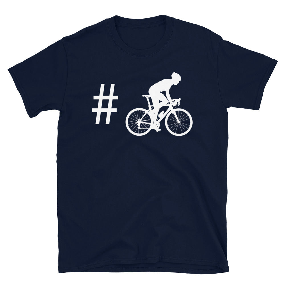 Hashtag - Mann Radfahren - T-Shirt (Unisex) fahrrad Navy